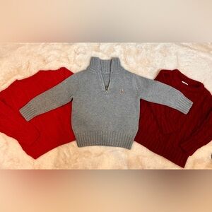 3 sweaters size 2T polo Ralph Lauren, Authentic J. Khaki and Old Navy